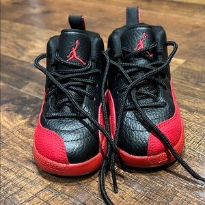 Jordan Kids Black and Red Sneakers
